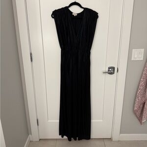 Black Elan Athena Deep V Maxi Dress